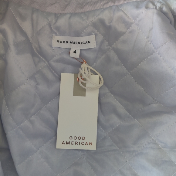 NWT Good American Zip Chore Jacket, Size 4(XL) Color Lilac Mist. - Picture 11 of 13
